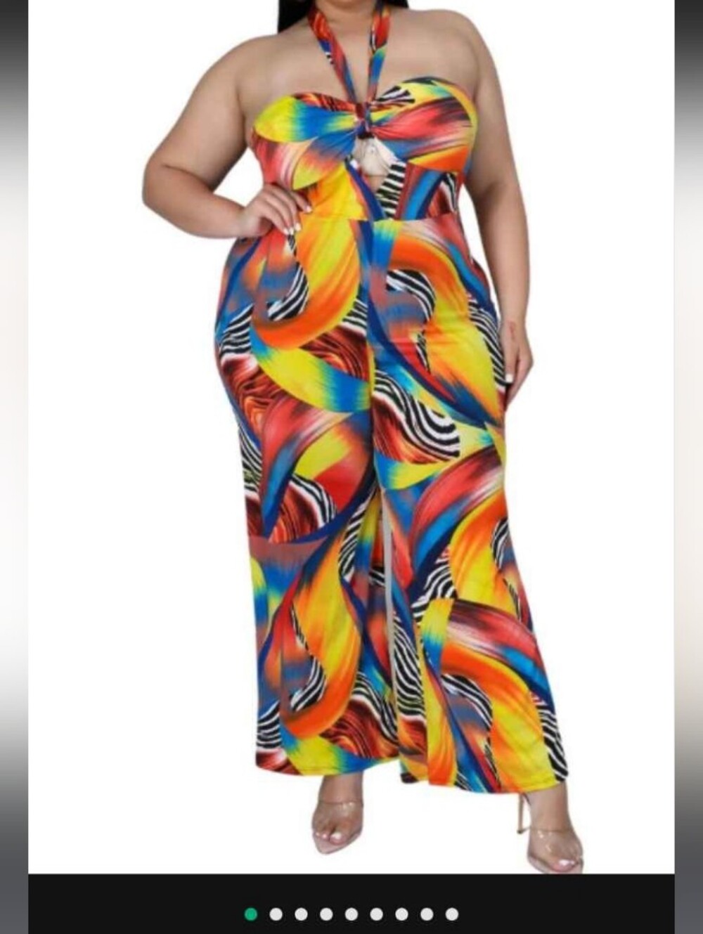 Plus Size Multi Color Jumpsuit -1X